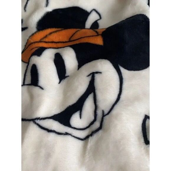 Disney Halloween Mickey Minnie Mouse Pumpkin Throw Blanket 50"x70" Spider Skull - Picture 3 of 13